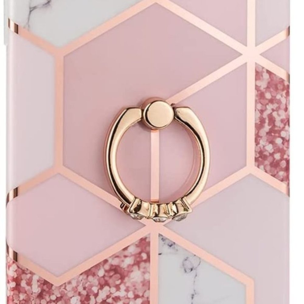 iPhone 12 Pro Max Marble Ring Glitter Holder Case - Picture 4 of 7